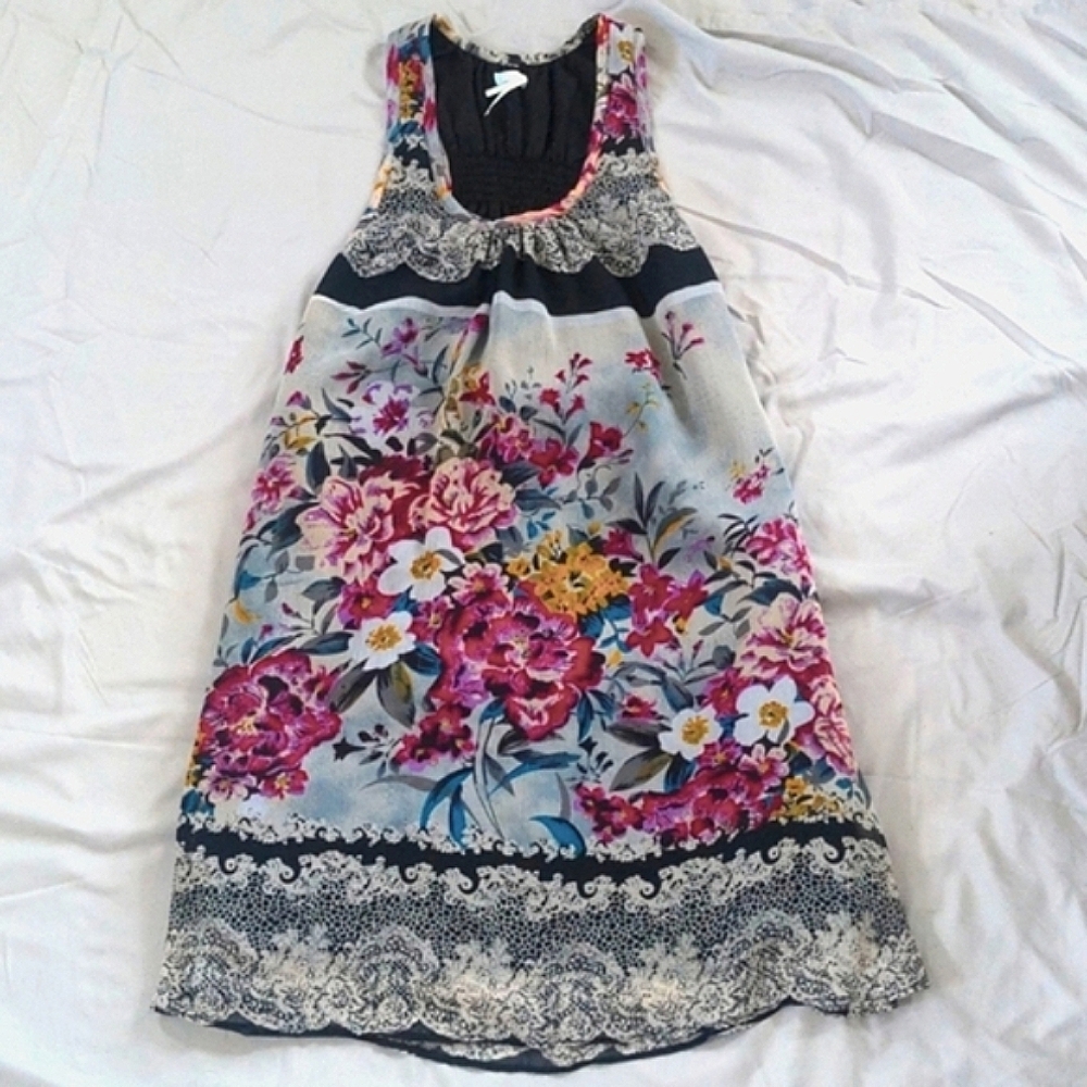 Anthropologie Kimchi Blue Floral Mini Dress